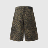 Shorts vaqueros holgados de leopardo